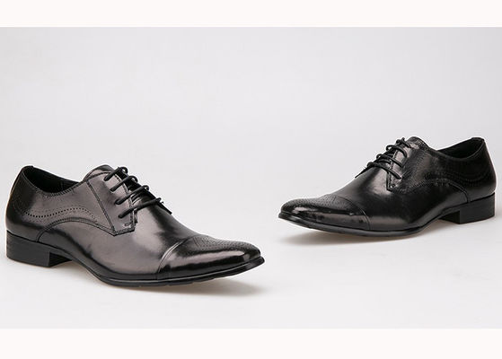Business męskie buty stylowe brytyjskie prawdziwa skóra sznurówka brogue buty