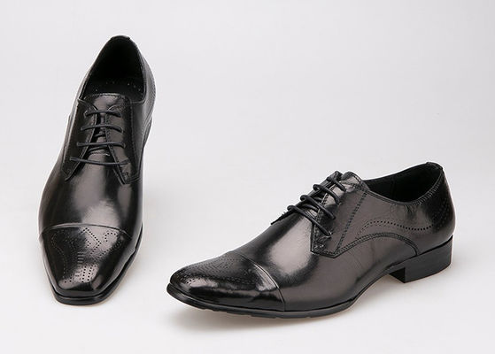 Business męskie buty stylowe brytyjskie prawdziwa skóra sznurówka brogue buty