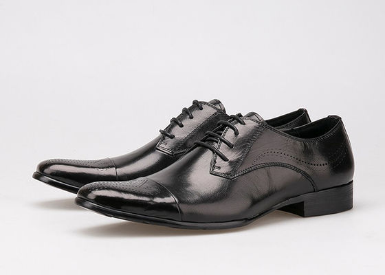 Business męskie buty stylowe brytyjskie prawdziwa skóra sznurówka brogue buty