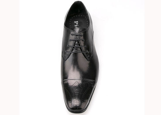 Sznurówka męska skóra buty szaty wodoszczelne stylu brytyjskiego męski czarny brogue buty