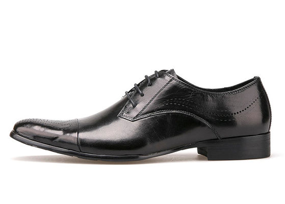 Sznurówka męska skóra buty szaty wodoszczelne stylu brytyjskiego męski czarny brogue buty