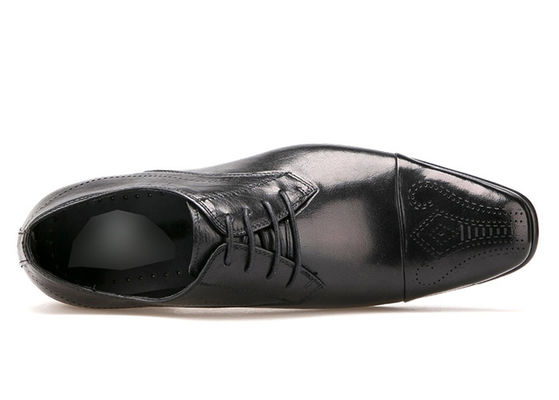 Sznurówka męska skóra buty szaty wodoszczelne stylu brytyjskiego męski czarny brogue buty