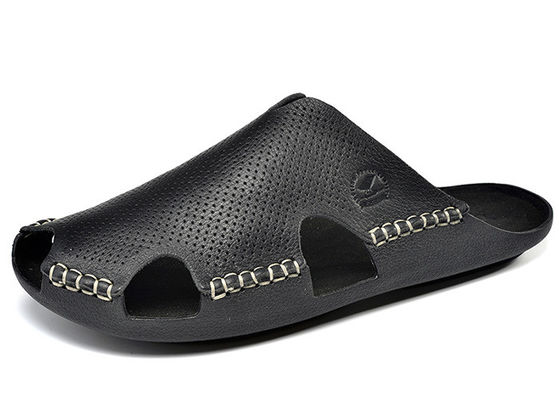 Codzienne wypoczynkowe męskie kapcie skórzane Flip Flops męskie sandały i kapcie