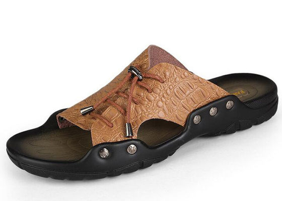 Strandowe męskie skórzane buty letnie, buty skórzane na zamówienie