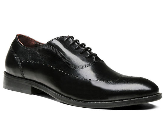 Flat Mens Czarny Oxford Buty wygodne wkładki Sznurówki buty biznesowe