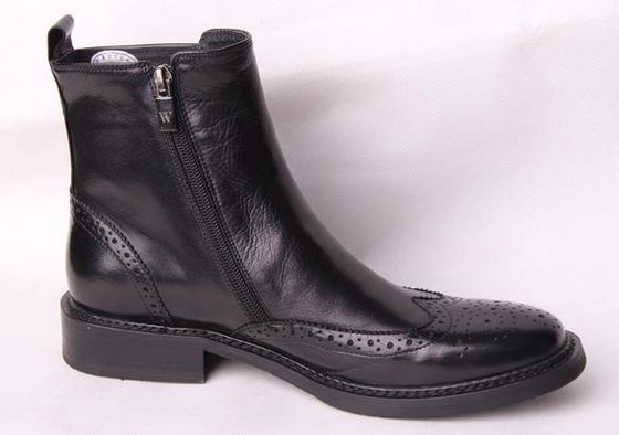 Buty bojowe męskie skórzane buty sukienkowe Designer Web High Top Men Ankle Combat Boots