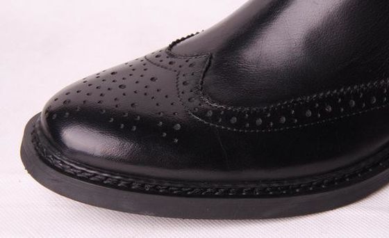 Buty bojowe męskie skórzane buty sukienkowe Designer Web High Top Men Ankle Combat Boots