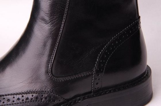 Buty bojowe męskie skórzane buty sukienkowe Designer Web High Top Men Ankle Combat Boots