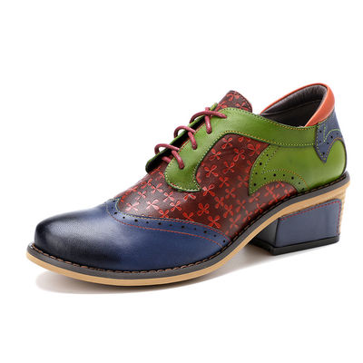 Ręcznie wykonane buty Brogue Oxford Damskie sznurówki buty sukienkowe rozmiar 36-42