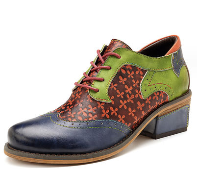 Ręcznie wykonane buty Brogue Oxford Damskie sznurówki buty sukienkowe rozmiar 36-42