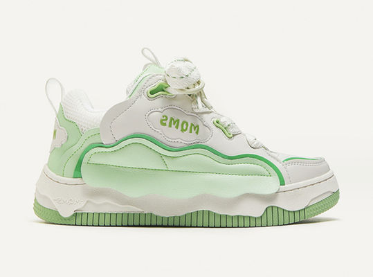 Sznurówki Kobiety Skórzane Sneakerki Casual Gęste Podeszwy Casual
