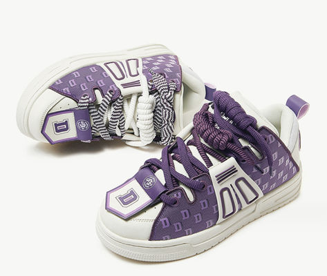 Stylowe damskie skórzane trampki patchwork damskie trampki platformy