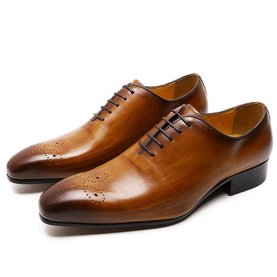 Retro Vintage męska skóra buty, męska skóra sznurówki do butów Brogue