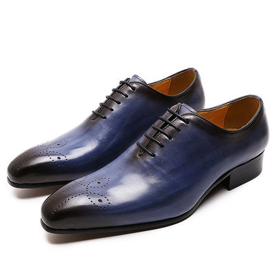 Retro Vintage męska skóra buty, męska skóra sznurówki do butów Brogue