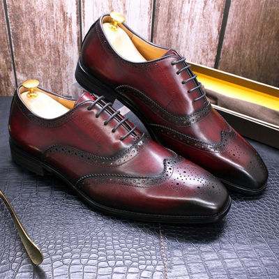 Modne prawdziwe męskie buty skórzane, buty dla dorosłych