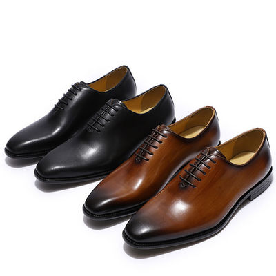 Prawdziwa skóra męskie buty włoskie stylowe czarne / brązowe buty biznesowe