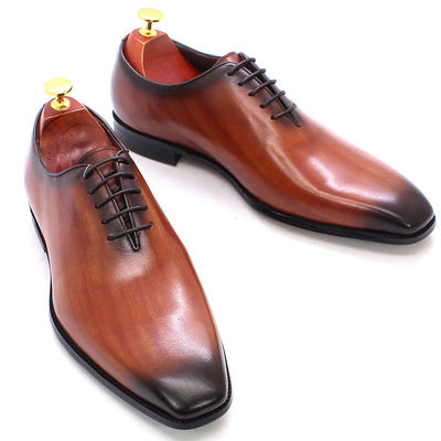 Prawdziwa skóra męskie buty włoskie stylowe czarne / brązowe buty biznesowe