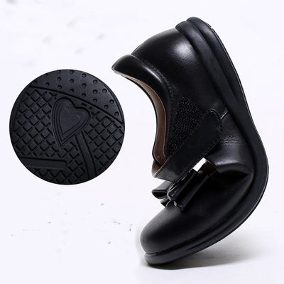 Patentowe skórowe buty szkolne unisex płaskie obcasy z sznurówkami gumowa podeszwa