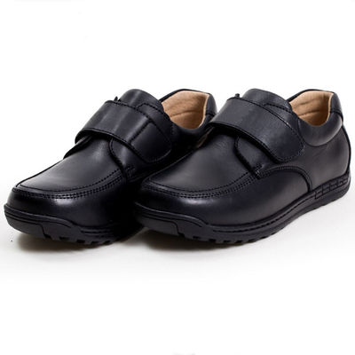 Buty szkolne unisex ze skóry Czarne rozmiar 26-45 Obcasy płaskie ze skórą