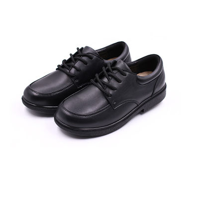 Chłopcy sznurówki skóry okrągłe stópki szkolne buty unisex dla wszystkich sezonów