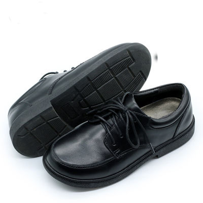 Chłopcy sznurówki skóry okrągłe stópki szkolne buty unisex dla wszystkich sezonów