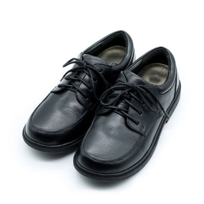 Chłopcy sznurówki skóry okrągłe stópki szkolne buty unisex dla wszystkich sezonów