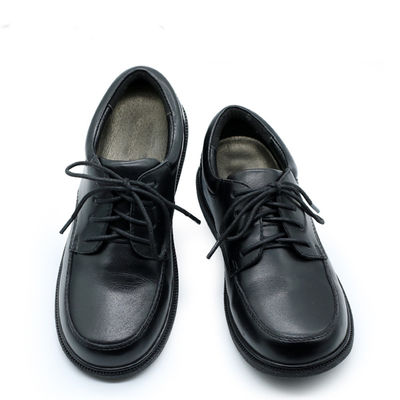Chłopcy sznurówki skóry okrągłe stópki szkolne buty unisex dla wszystkich sezonów