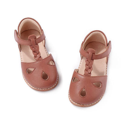 Krągłe buty skórzane buty szkolne Żółta skóra Cute baby shoes