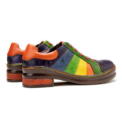 Solid Pattern Damskie buty do sukienki na zamówienie ręcznie wypolerowane Rainbow Flat