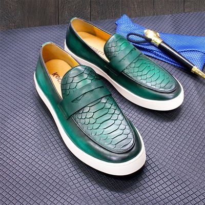 Specjalistyczne buty dla mężczyzn Slip On Sneakers Buty z podszewką skórzaną