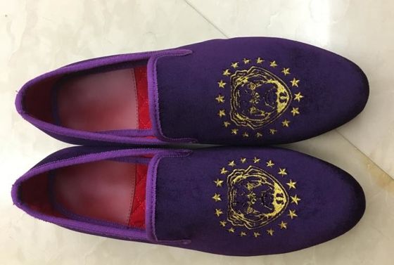 Purpurowe męskie aksamitne spodenki, męskie aksamitne spodenki wyszyte na imprezę