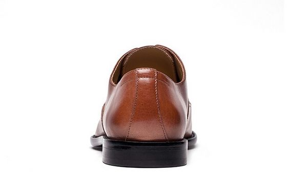 Biurowe ręcznie wykonane męskie brązowe sznurówki buty klasyczne Goodyear skóry podeszwy