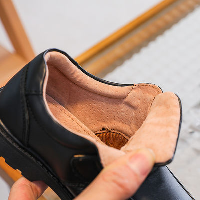 26-45 Czarne skóry buty szkolne z płaskim obcasem i sznurówki wykonane