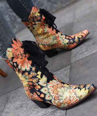 Górne skórzane buty czarne dla kobiet