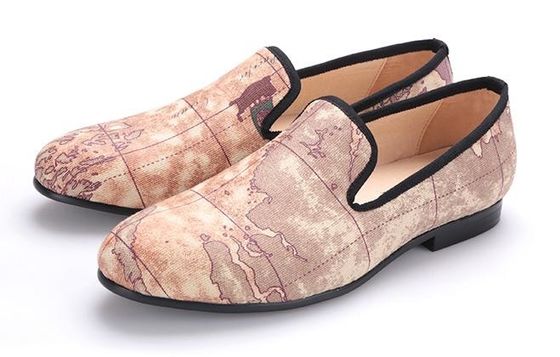 Slip On Mens Velvet Loafers Broderowane Velvet Smoking Slippers