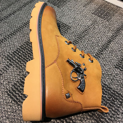 OEM męskie skórzane buty dla motocykli, platformy, obcasy wysokie, górne, ślizgające się buty.