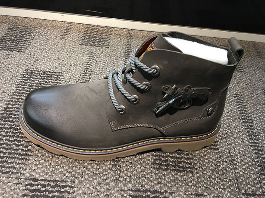 Męskie prawdziwe skórzane buty, brązowe buty w stylu Martina.