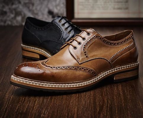 Prawdziwa skóra męska suknia ślubna buty ręcznie męskie buty skórzane