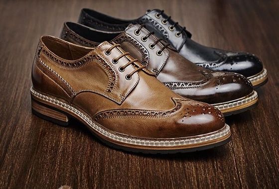 Prawdziwa skóra męska suknia ślubna buty ręcznie męskie buty skórzane