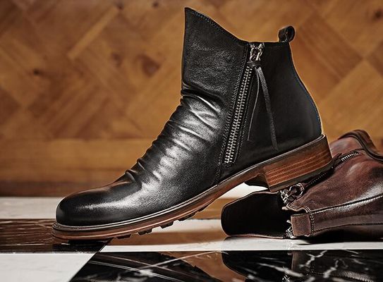 Srebrny kolor męski Slip On skórzane Sneakers Kręgłe palce wygodne Stylowe buty spacerowe