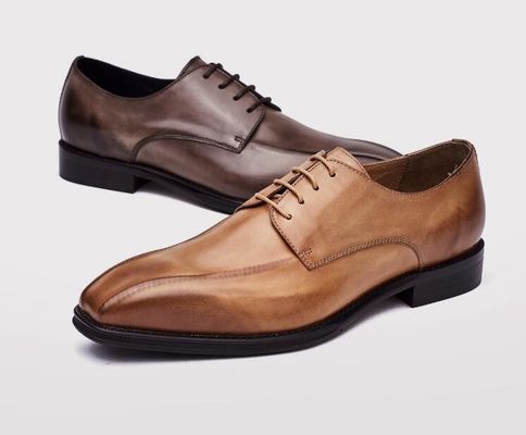 Ręcznie wykonane buty męskie czarne buty skórzane buty męskie