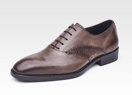Mężczyźni modni buty z formalną suknią prawdziwa skóra męska czarna sznurówka buty z formalną suknią