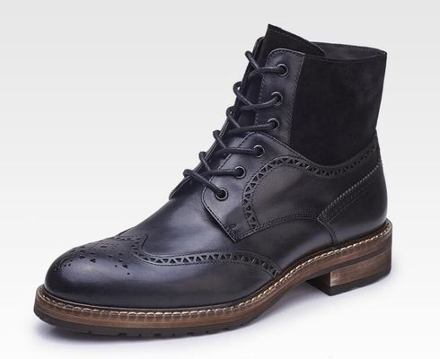Wąskie buty męskie, brązowe, skórzane, buty Chelsea, skórzane, sznurówki, buty do kostki, na imprezę.