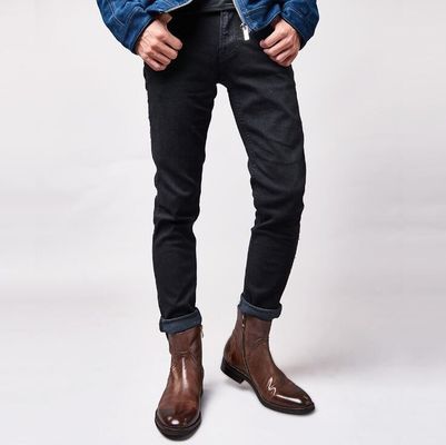 Brytyjskie rzeźbione męskie buty z kostkami, szczytowe buty w stylu Brogue, buty Chelsea