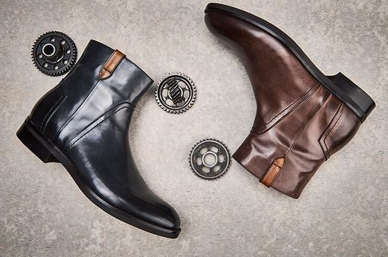 Brytyjskie rzeźbione męskie buty z kostkami, szczytowe buty w stylu Brogue, buty Chelsea