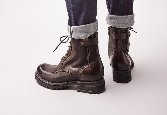 Normalny rozmiar męski Brązowe buty Chelsea pełnoziarniste skóry wysokiego szczytu Casual buty