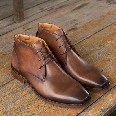Chukka Suede Skóra Mężczyźni Skóra Casual Buty Brązowe Mężczyźni Sznurówki Do Buty