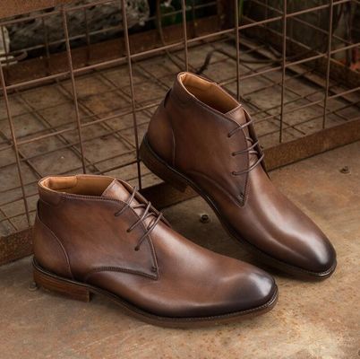 Chukka Suede Skóra Mężczyźni Skóra Casual Buty Brązowe Mężczyźni Sznurówki Do Buty