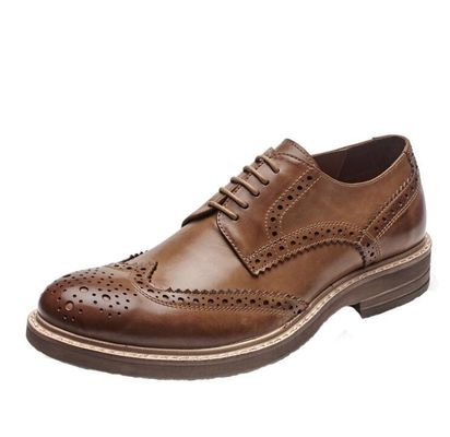 Ręcznie wypalone męskie buty skórzane, na zamówienie męskie, brązowe buty z sznurówkami.