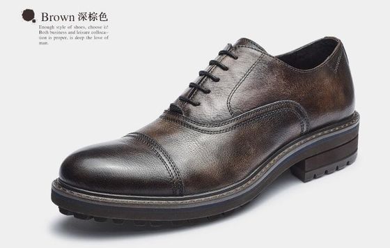 Tkanie formalne męskie skóry buty eleganckie Goodyear Welted buty z dwoma palcami